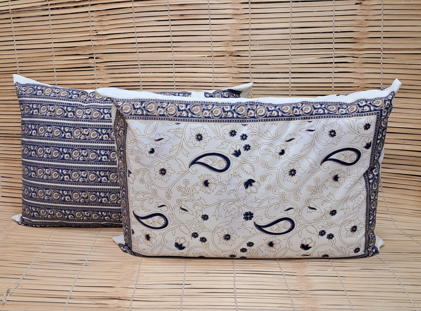 Tales of Summer Handblock Printed Non Reversible Bedset - 110