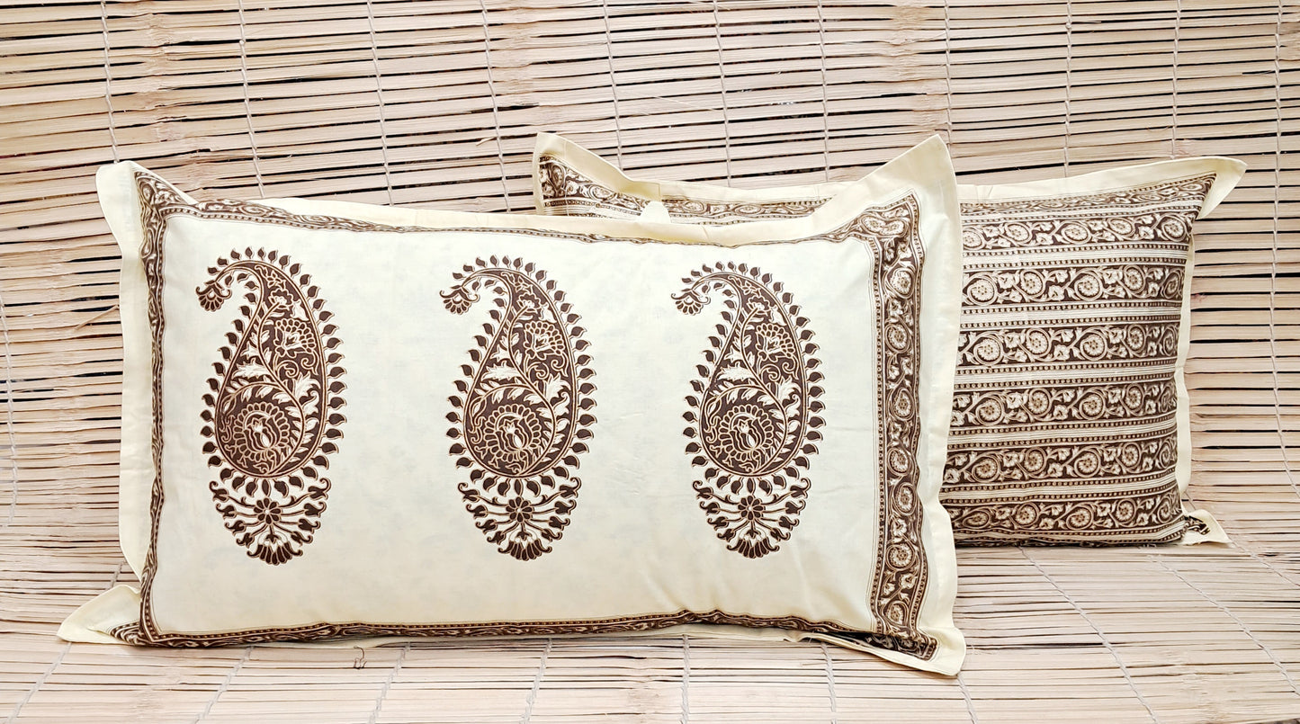 Tales of Summer Handblock Printed Non Reversible Bedset - 101