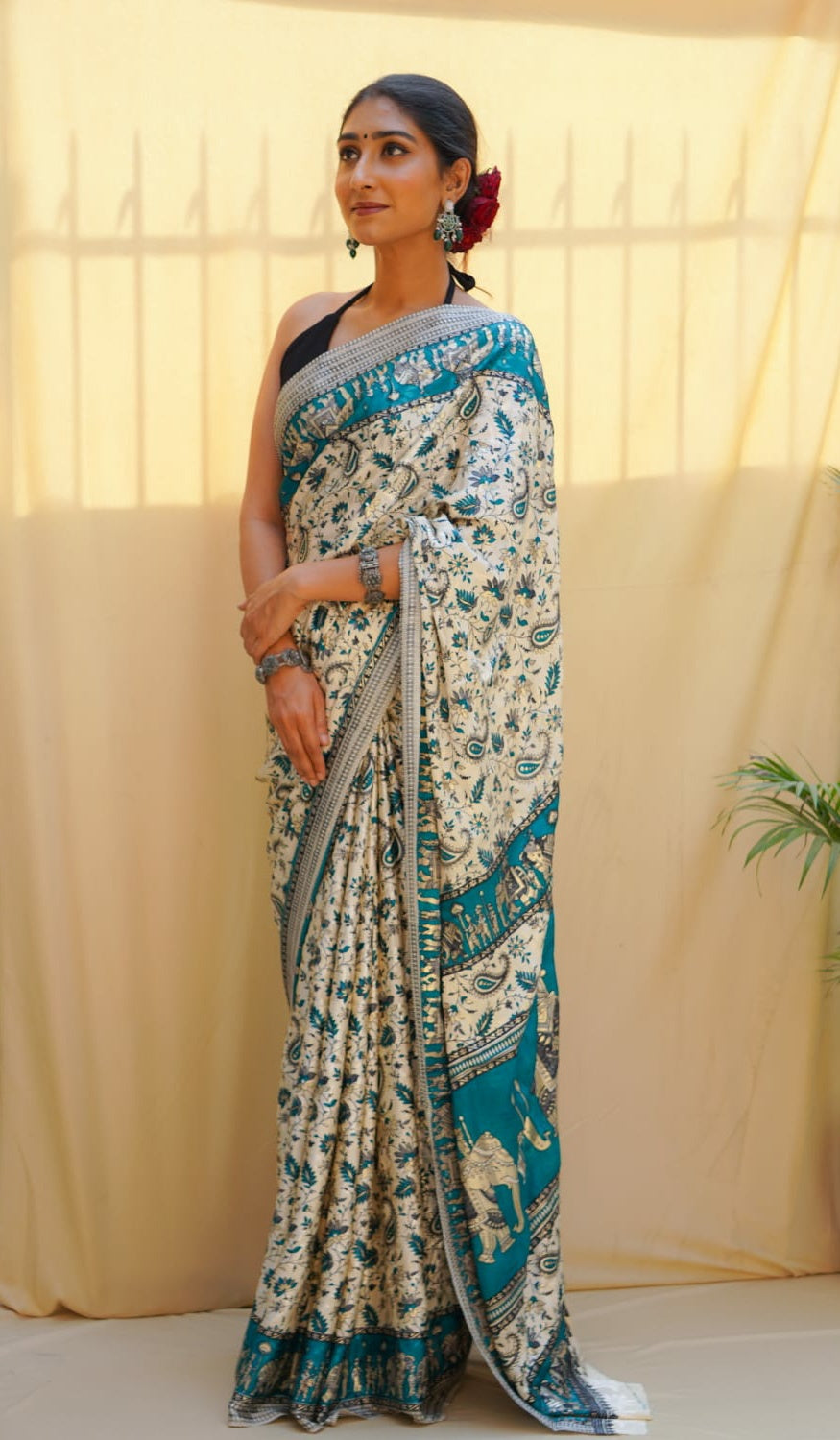 Pravaah Baraat Border Silk Saree