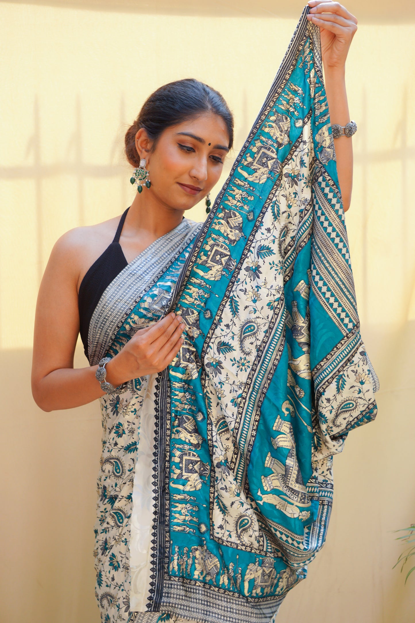 Pravaah Baraat Border Silk Saree