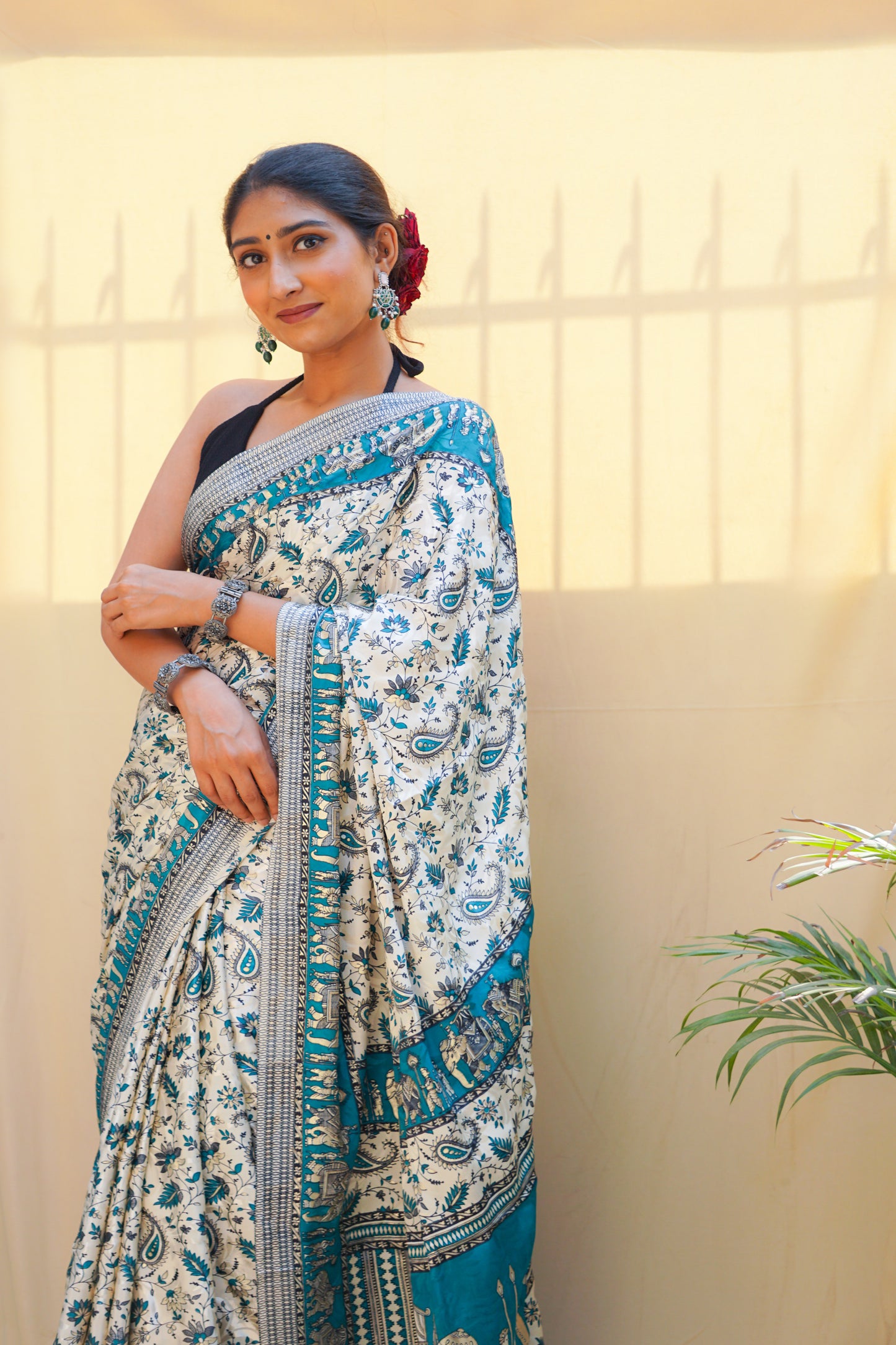 Pravaah Baraat Border Silk Saree