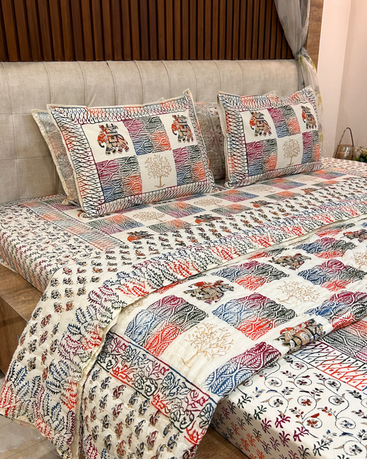 Royal Rajputana Non Reversible Quilt - 128