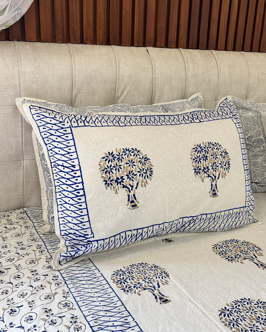 Royal Rajputana Handblock Printed Non Reversible Bedset - 101