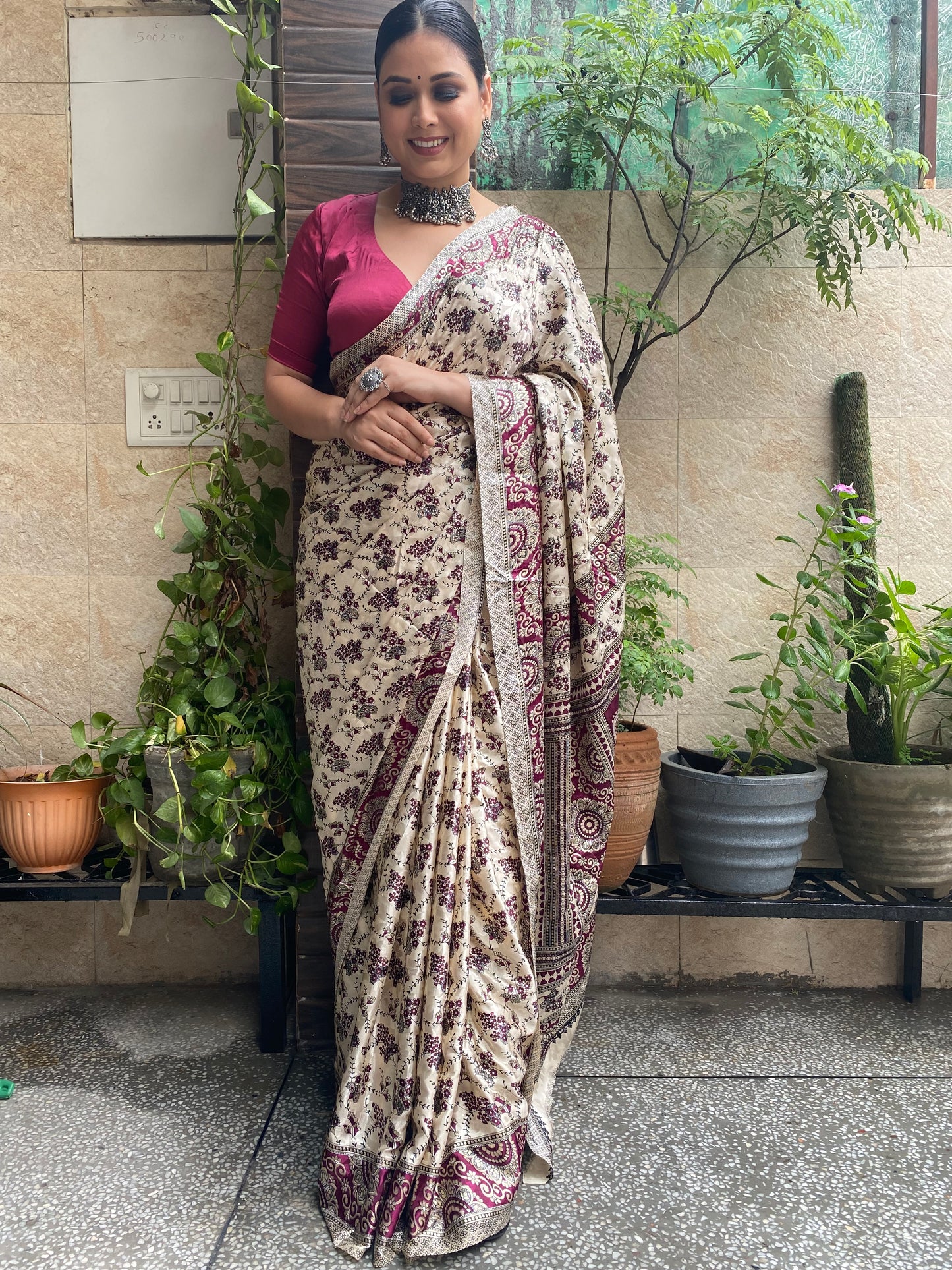 Meenakari Jaal Silk Saree