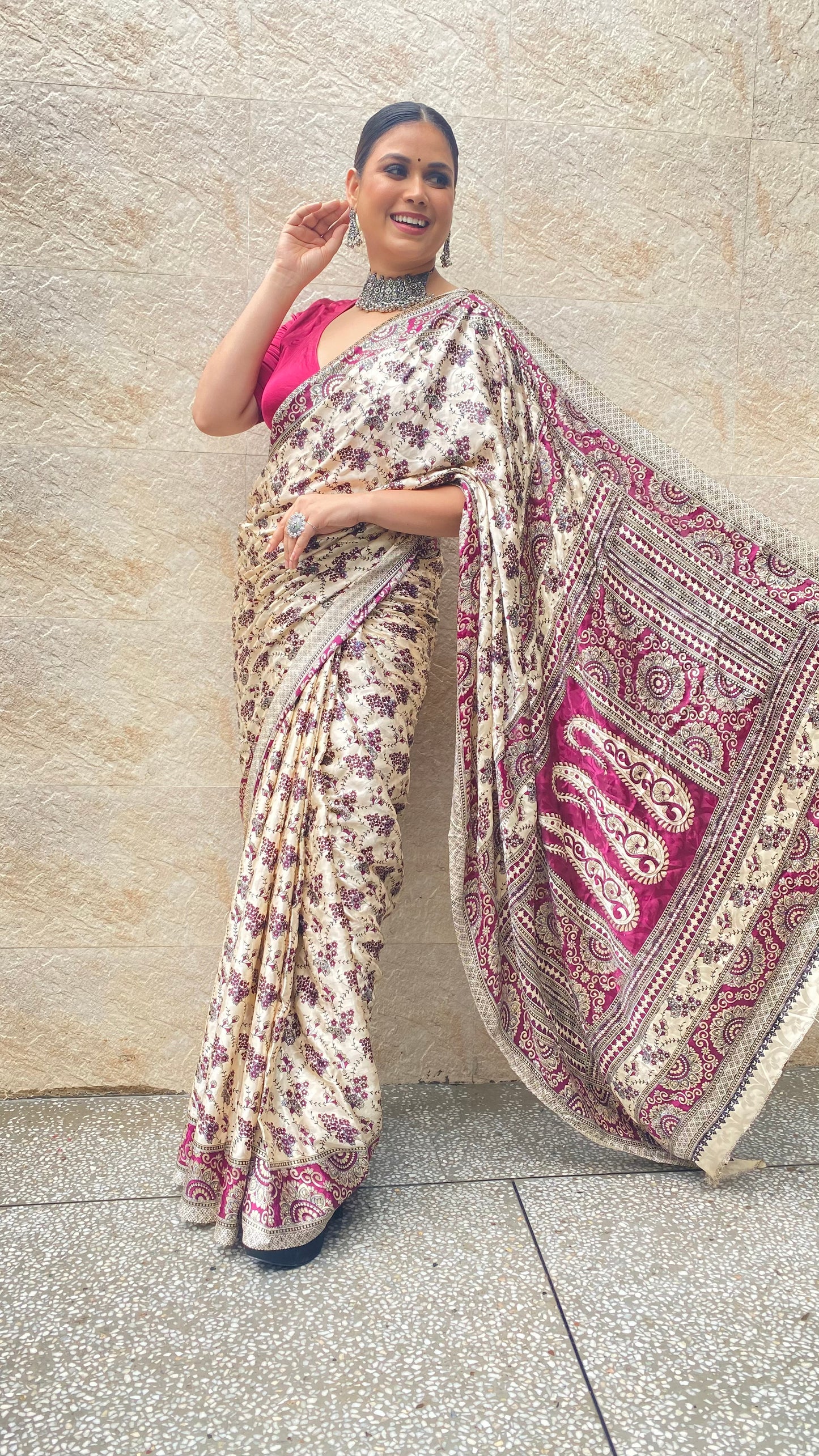 Meenakari Jaal Silk Saree